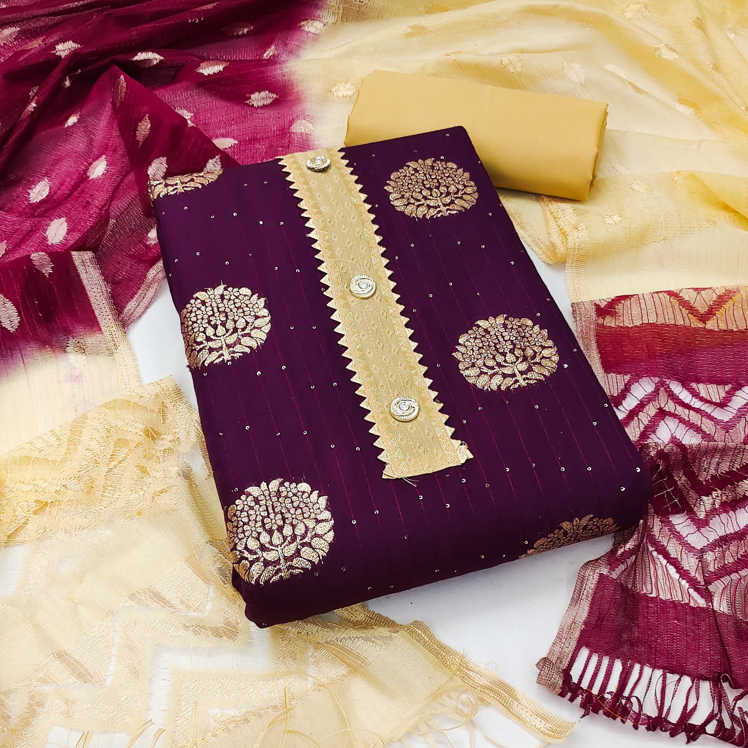 Nitya Nx Jacquard Non Catalog Dress Material 